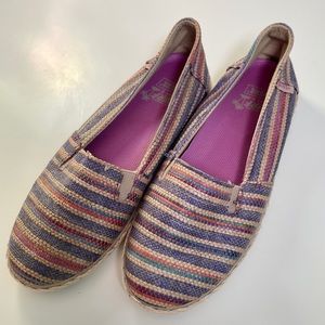 Women’s shoes VANS 7 slip on purple burlap stripes